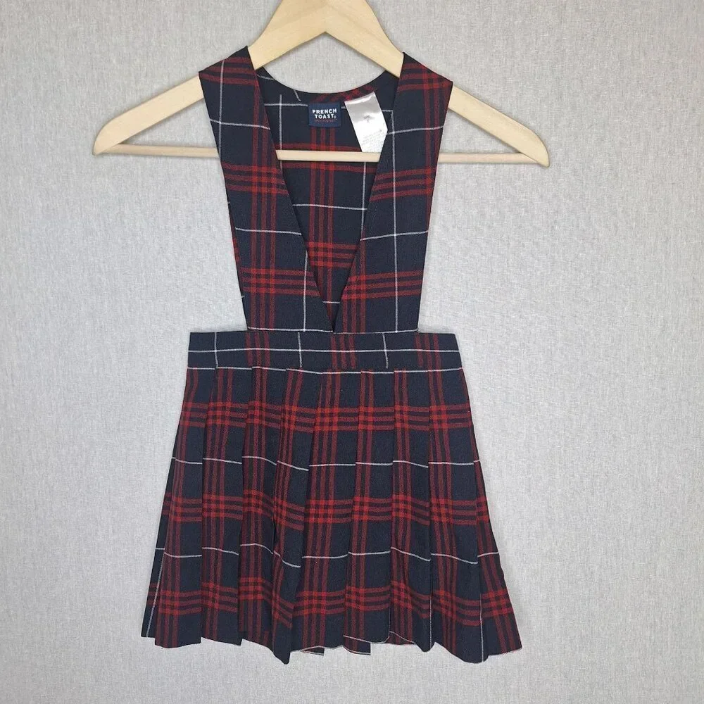 💙 French Toast Girls Plaid Overall Dress Size 4T Preppy Winter Holidays Cute Ou